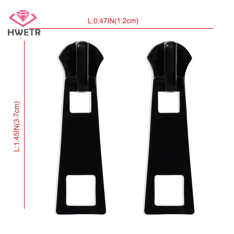 Đôi Khuyên Tai Hình Học Khóa Kéo Thời Trang Cá Tính Dành Cho Nữ Mới