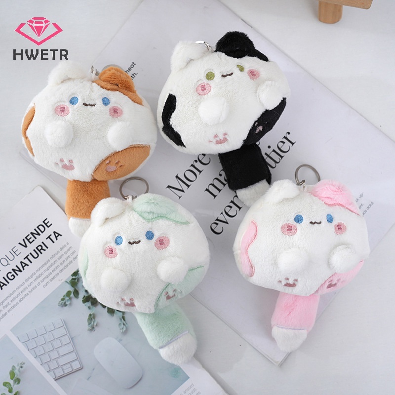 Móc Khóa Hình Mèo Nhồi Bông Đuôi Dài Đáng Yêu Mới