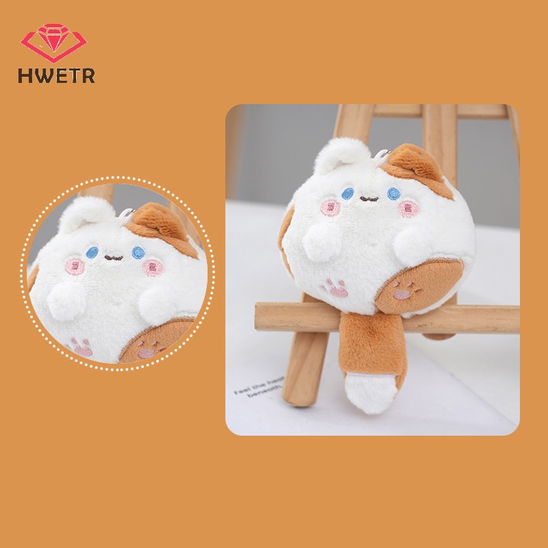 Móc Khóa Hình Mèo Nhồi Bông Đuôi Dài Đáng Yêu Mới