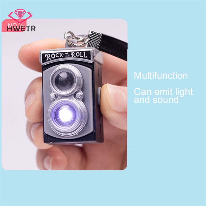 Móc Khóa Hình camera Có Đèn led Dễ Thương Mới