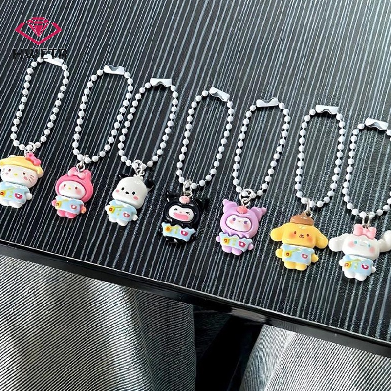 Hwtr sanrio Móc Chìa Khóa Xe Hơi Bằng Nhựa resin Hình kuromi my melody cinnamon Dễ Thương Mới