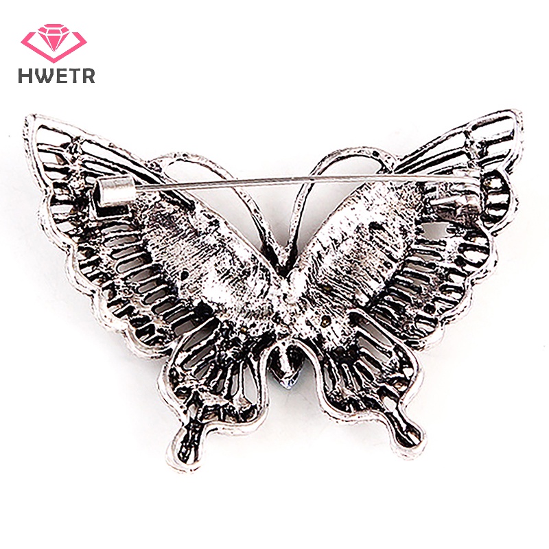 Ghim Cài Áo Hình Bướm Đính Đá Phong Cách vintage Thời Trang Cho Nữ Mới