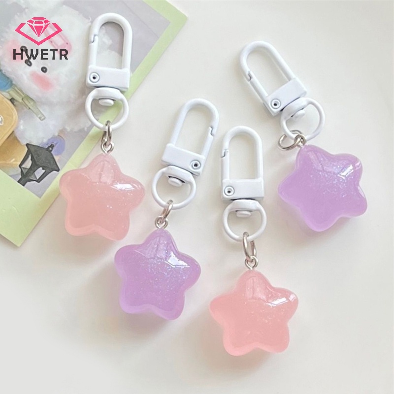 Móc Khóa Hình Ngôi Sao Năm Cánh Bằng Nhựa resin Sáng Tạo Dành Cho Cặp Đôi Mới