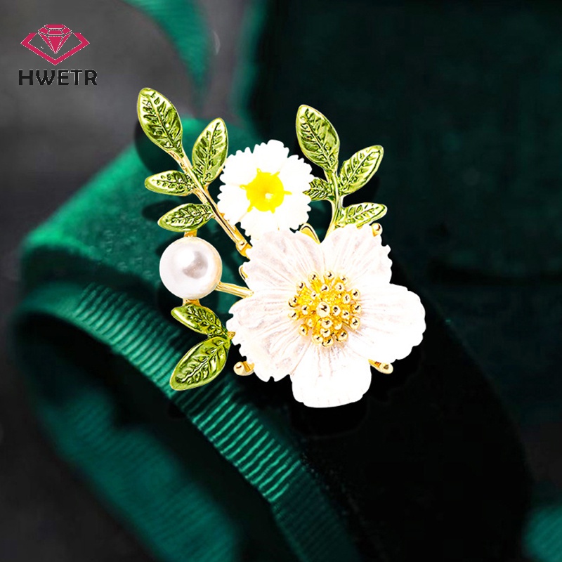 Trâm Cài Áo 2 Màu Hình Hoa Đào Bằng Hợp Kim Lãng Mạn Mới