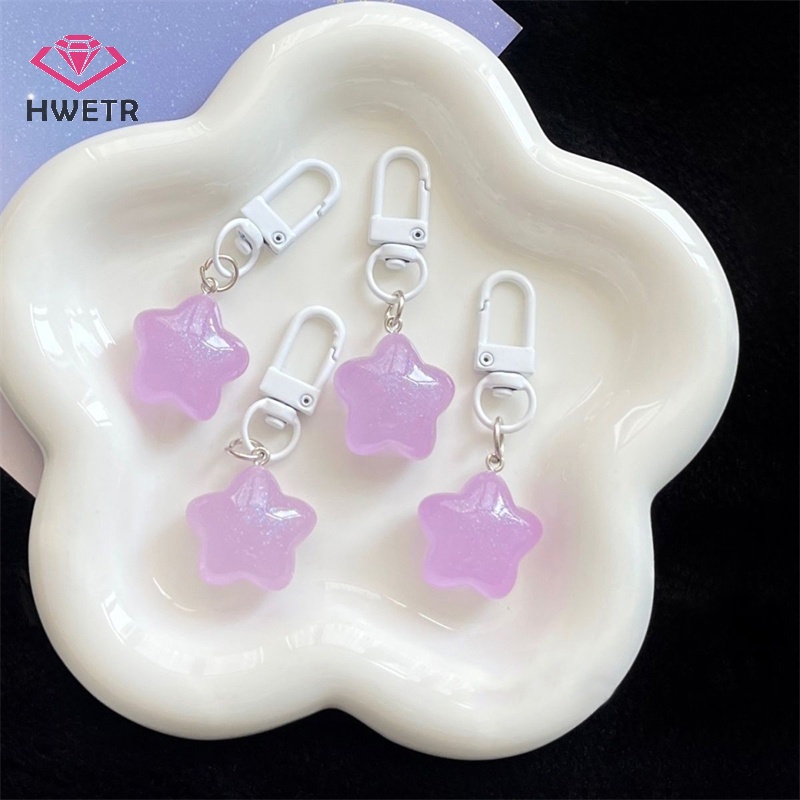 Móc Khóa Hình Ngôi Sao Năm Cánh Bằng Nhựa resin Sáng Tạo Dành Cho Cặp Đôi Mới