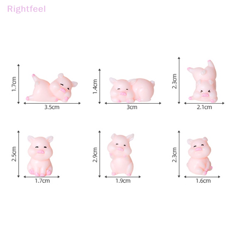 Rightfeel Tượng Hình Chú Heo mini Đáng Yêu Trang Trí Tiểu Cảnh Mới