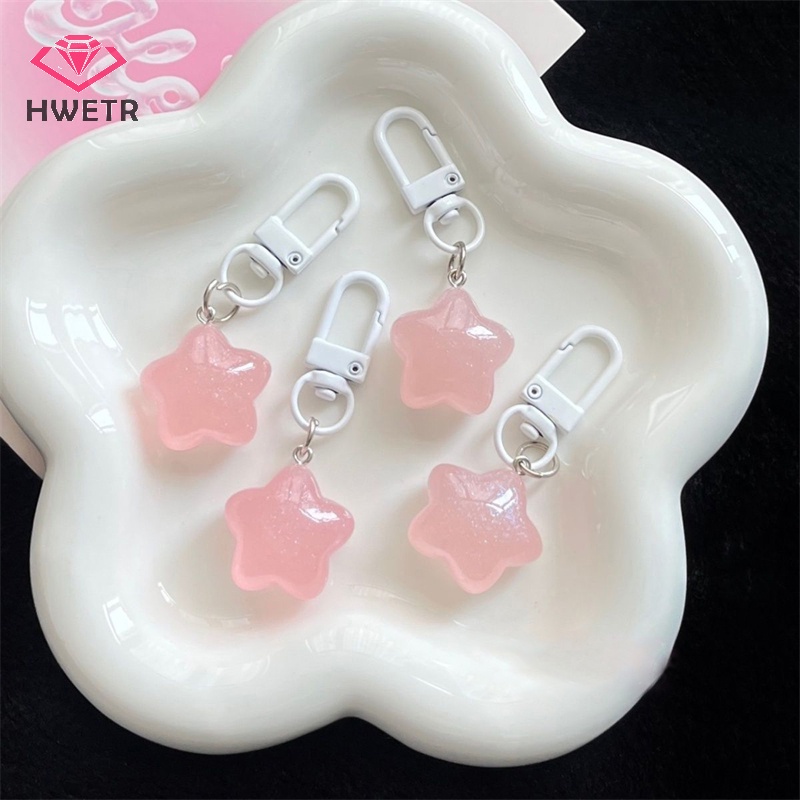 Móc Khóa Hình Ngôi Sao Năm Cánh Bằng Nhựa resin Sáng Tạo Dành Cho Cặp Đôi Mới