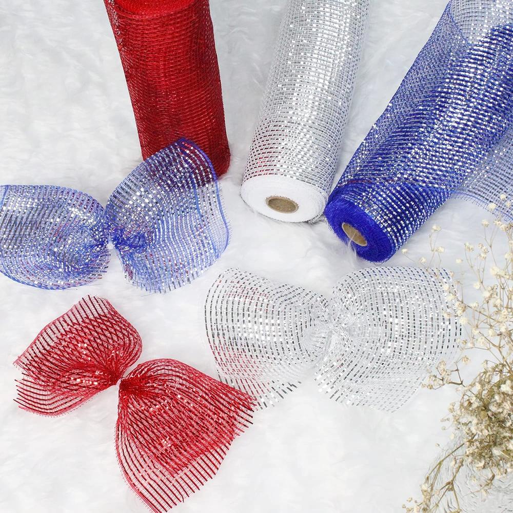 Tấm Vải Lưới pp 26cm * 10 Kích Thước Họa Tiết Sọc Ngang Nhiều Màu Trang Trí Giáng Sinh