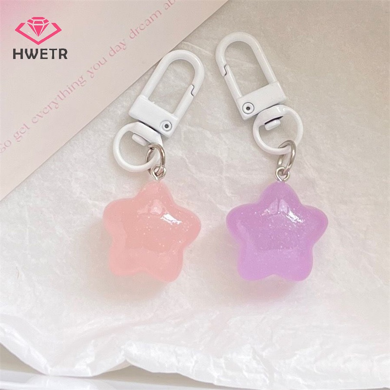 Móc Khóa Hình Ngôi Sao Năm Cánh Bằng Nhựa resin Sáng Tạo Dành Cho Cặp Đôi Mới