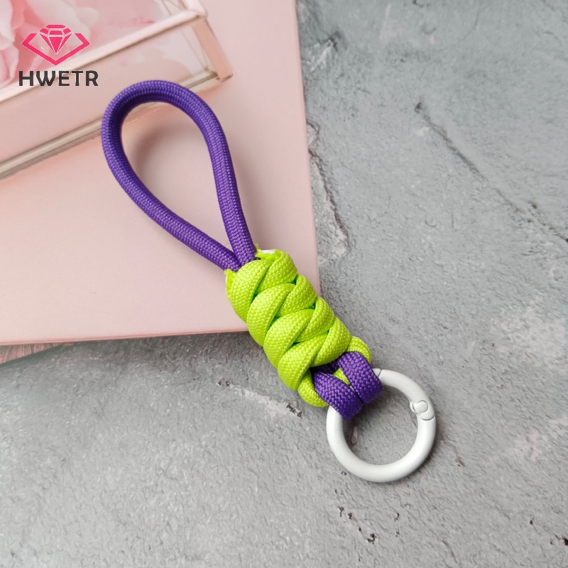 Dây Đeo Điện Thoại / Chìa Khóa Hình Cây Dù Bện Độc Đáo Mới