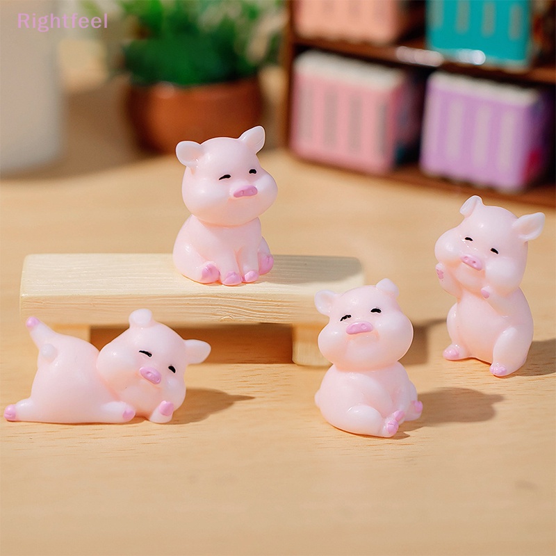 Rightfeel Tượng Hình Chú Heo mini Đáng Yêu Trang Trí Tiểu Cảnh Mới