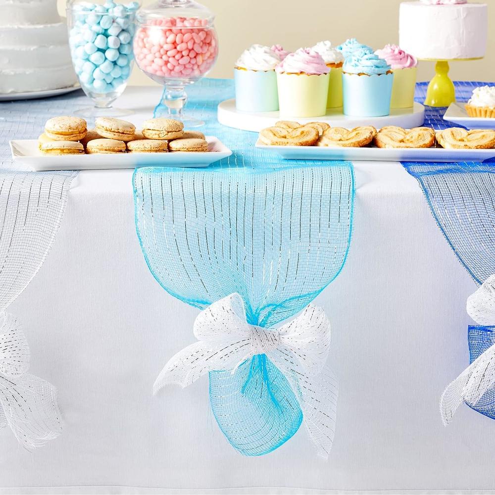 Tấm Vải Lưới pp 26cm * 10 Kích Thước Họa Tiết Sọc Ngang Nhiều Màu Trang Trí Giáng Sinh