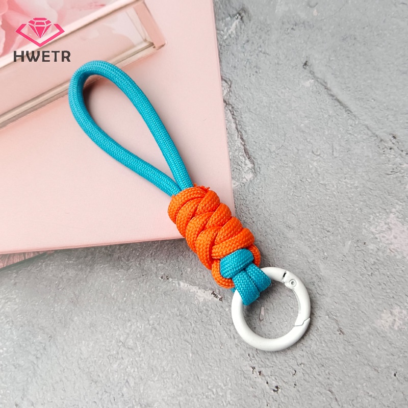 Dây Đeo Điện Thoại / Chìa Khóa Hình Cây Dù Bện Độc Đáo Mới