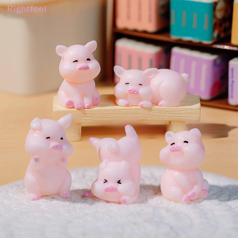 Rightfeel Tượng Hình Chú Heo mini Đáng Yêu Trang Trí Tiểu Cảnh Mới