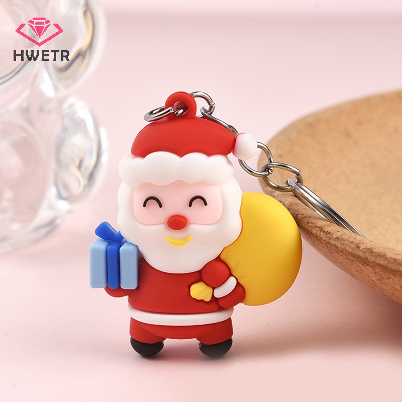 Móc Khóa Hình Ông Già Noel Tuần Lộc Dễ Thương Cho Bé Mới