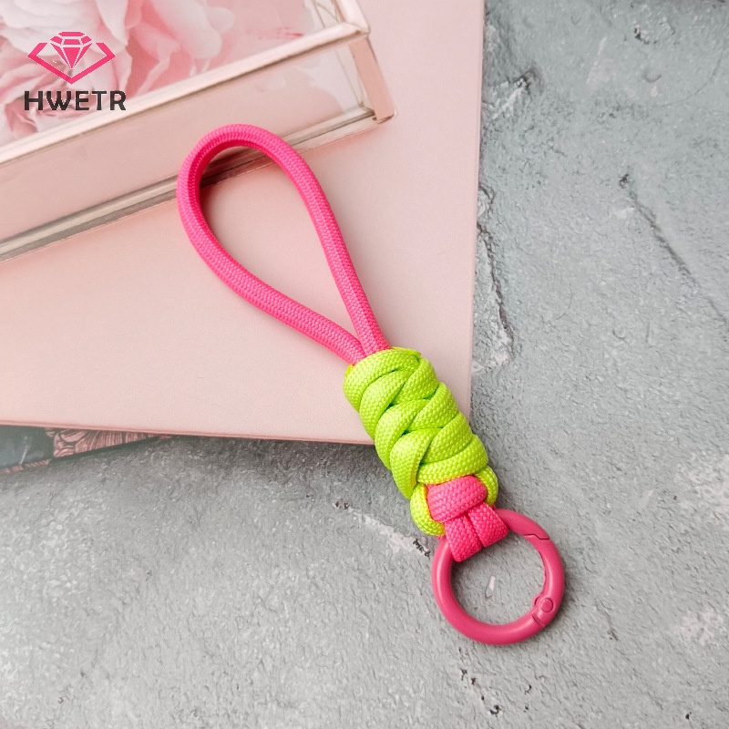 Dây Đeo Điện Thoại / Chìa Khóa Hình Cây Dù Bện Độc Đáo Mới