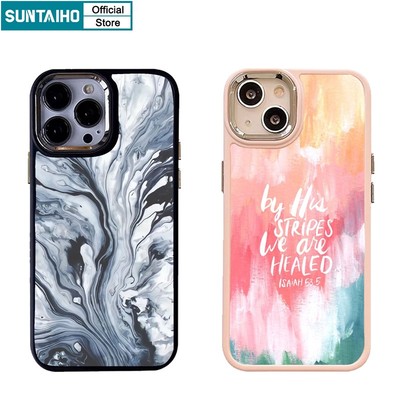 Suntaiho Ốp Điện Thoại Silicon Mềm Chống Sốc Họa Tiết Vân Đá Cho iphone 14 12 13 11 pro max ip 7 8 plus iphon x xs xr xs max