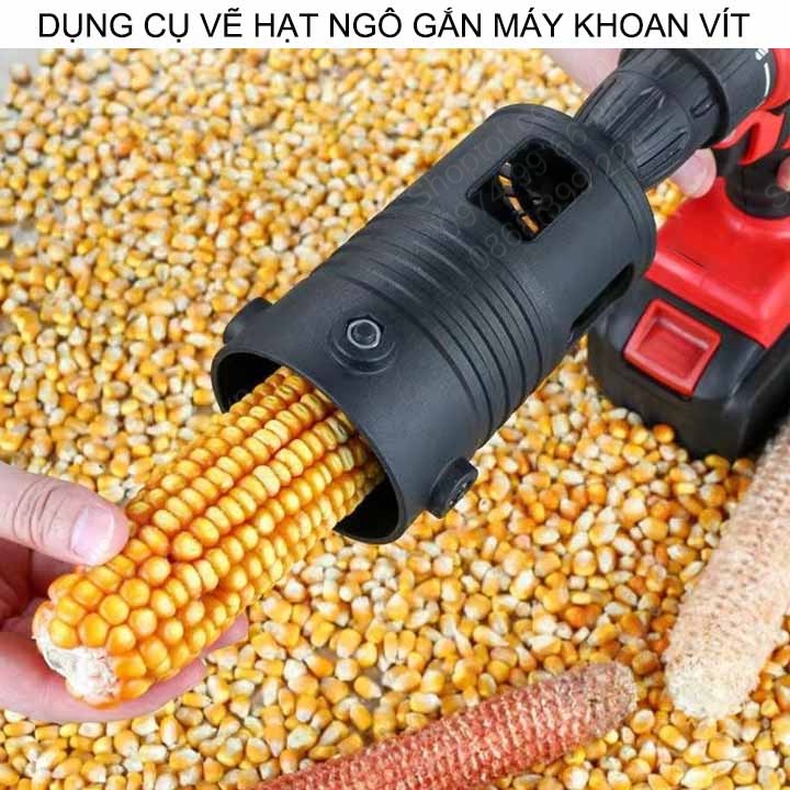 Dụng cụ tách hạt ngô thông minh gắn máy khoan vít