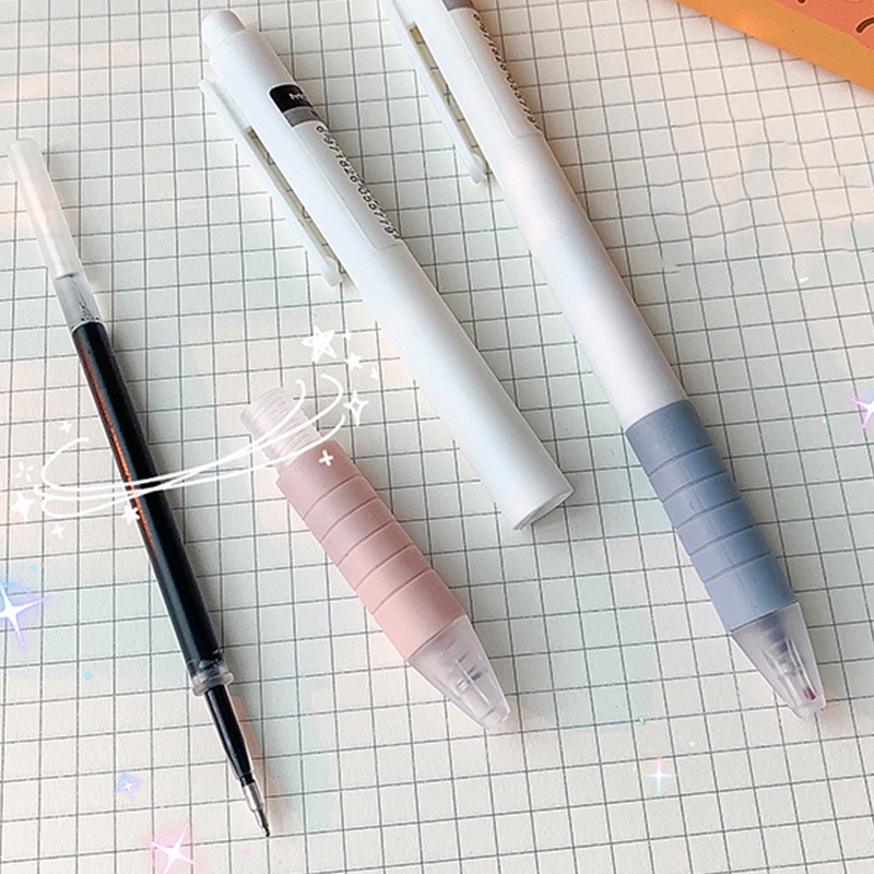 Hộp 6 Bút Bi Mực Đen Ngòi 0.5mm Có Thể Thu Vào
