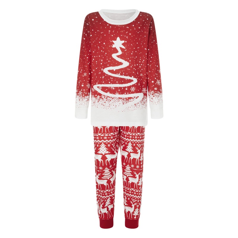 Bộ Đồ Ngủ Pijama Tay Dài In Họa Tiết Ông Già Noel Dễ Thương Cho Gia Đình