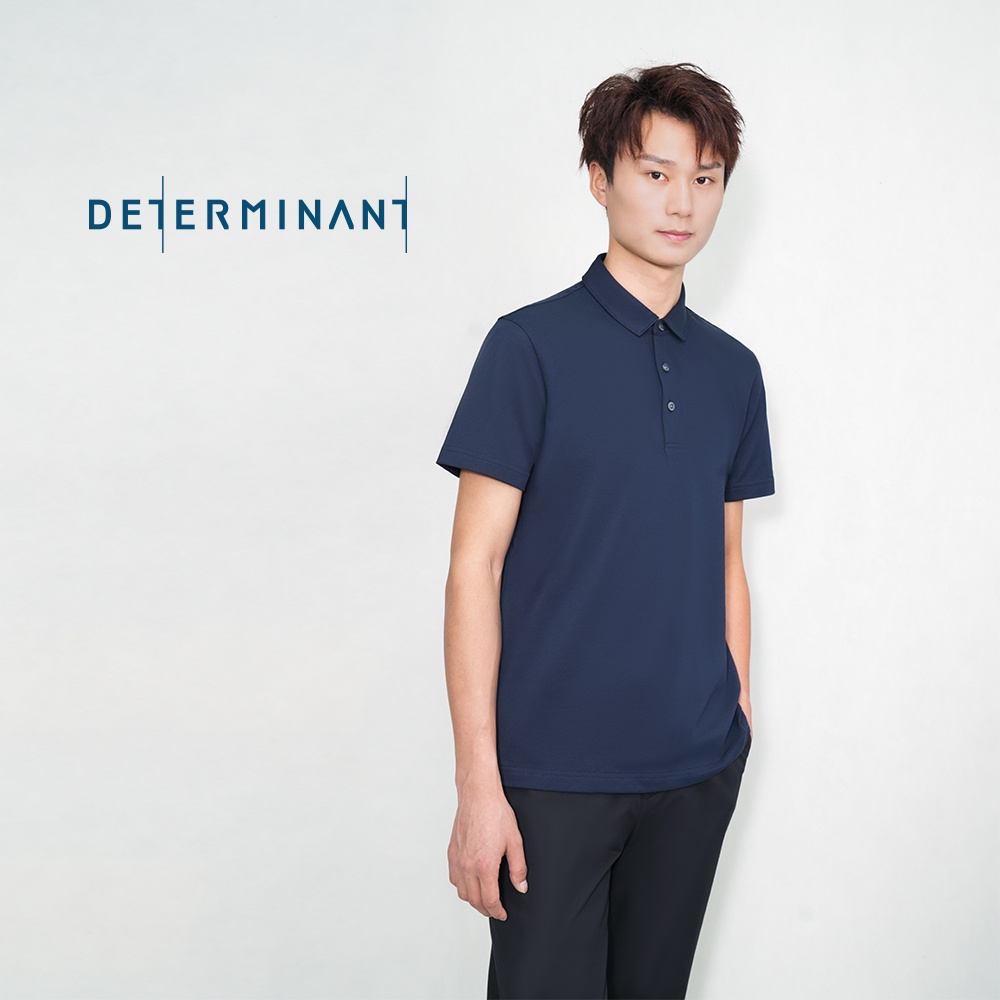 Áo thun nam Polo Determinant mềm mại thấm hút tốt - màu Xanh Navy