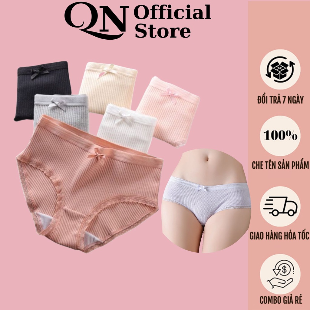 Quần Lót Nữ Cotton Viền Ren Thoáng Mát CLOVER - 0901
