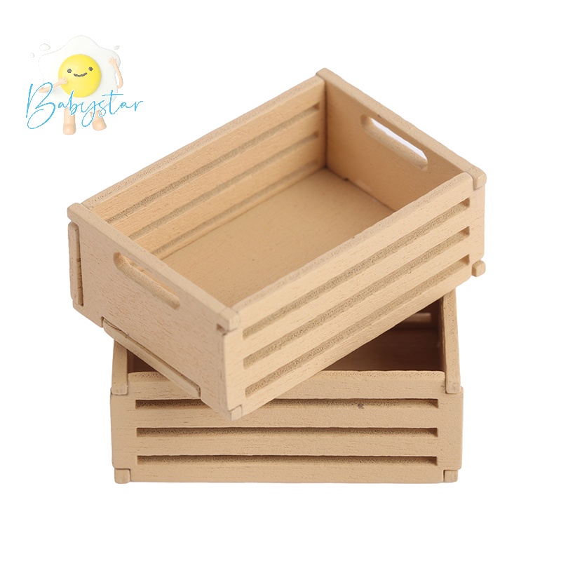 Bộ 3 Khung Trái Cây mini Trang Trí Nhà Búp Bê Tỉ Lệ 1: 12 Mới