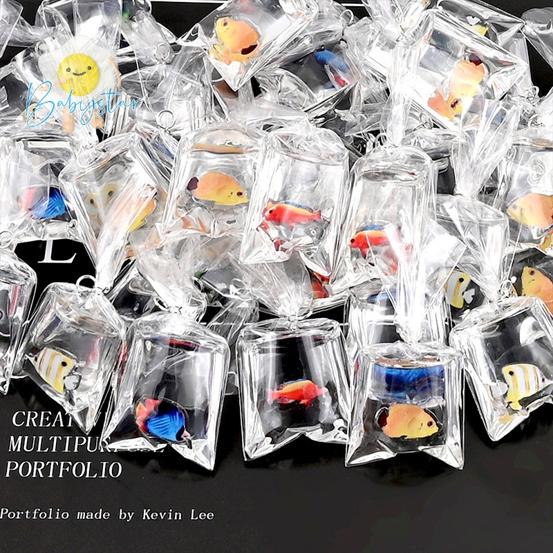 Itht > 1 Móc Khóa Hình Cá Vàng Bằng Nhựa resin diy Mới