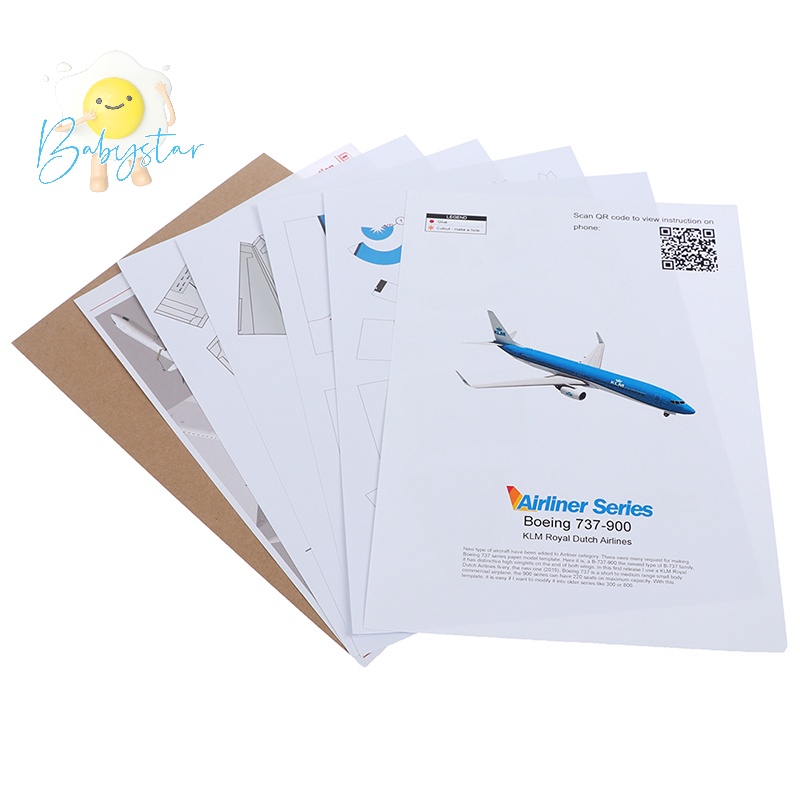 Mô Hình Máy Bay Chiến Đấu boeing 737 Bằng Giấy 3d Tỉ Lệ 1: 100 Mới