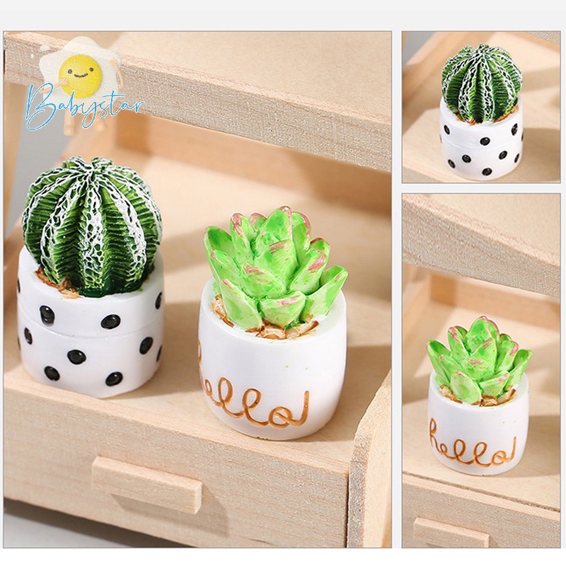 Mô Hình Chậu Cây Xương Rồng Mini Trang Trí Nhà Búp Bê Mới