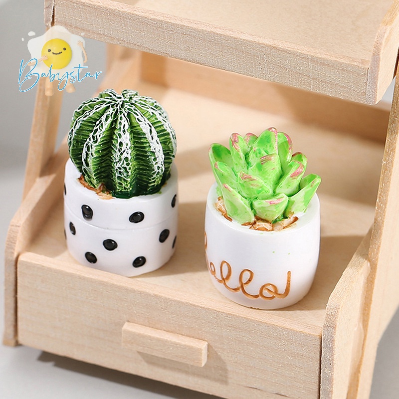 Mô Hình Chậu Cây Xương Rồng Mini Trang Trí Nhà Búp Bê Mới