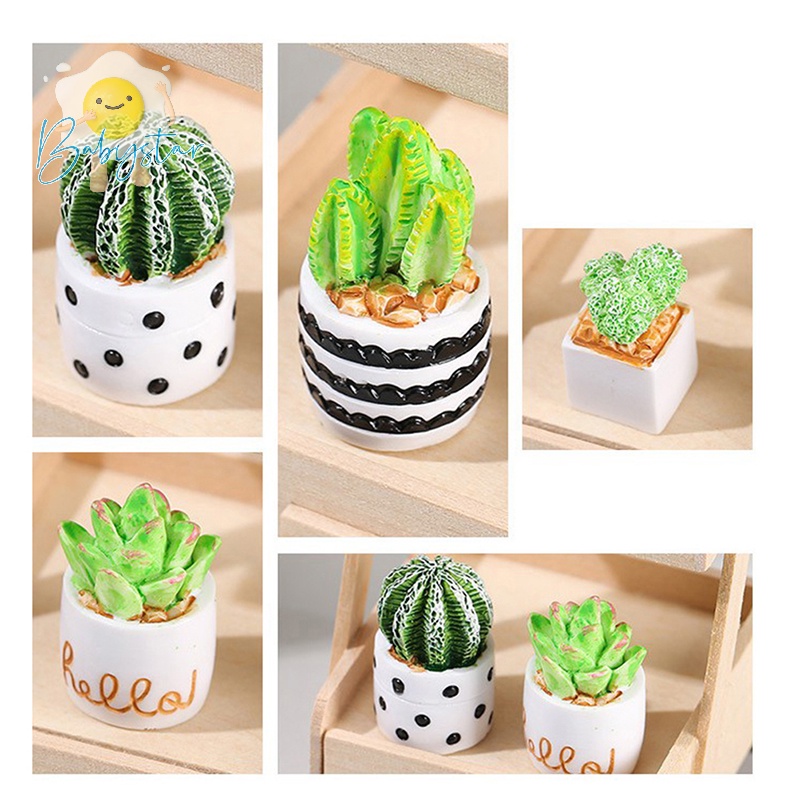 Mô Hình Chậu Cây Xương Rồng Mini Trang Trí Nhà Búp Bê Mới