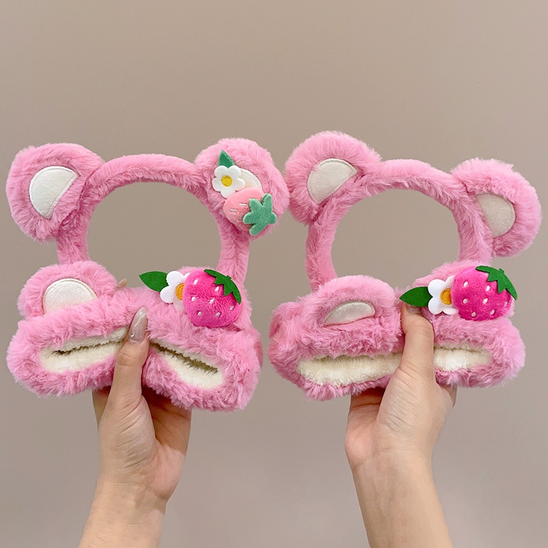 Băng Đô Cài Tóc Bông Hình Động Vật Thời Trang Hàn Quốc Dành Cho Nữ Rửa Mặt