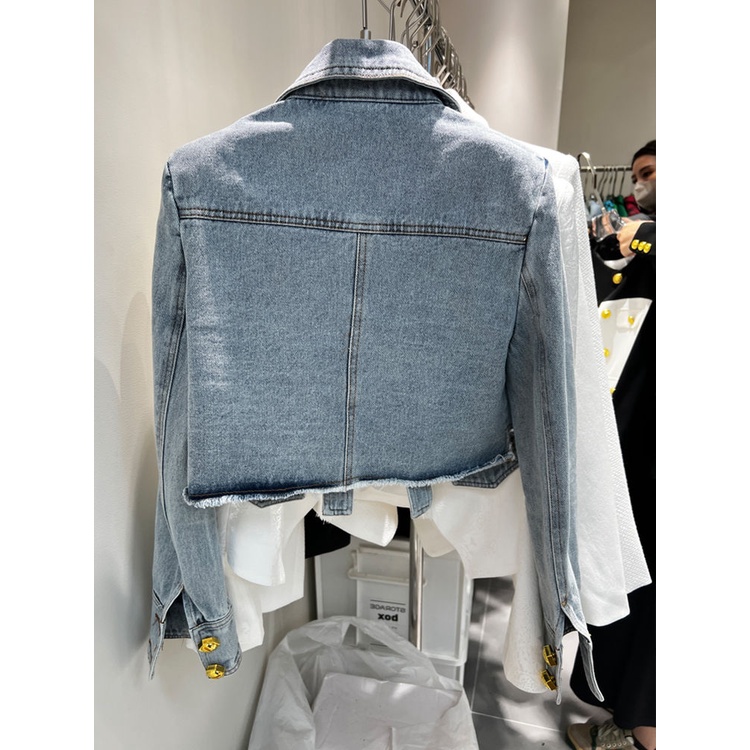 Áo Khoác denim Tay Dài Dáng Rộng Thời Trang Mùa Thu 2023