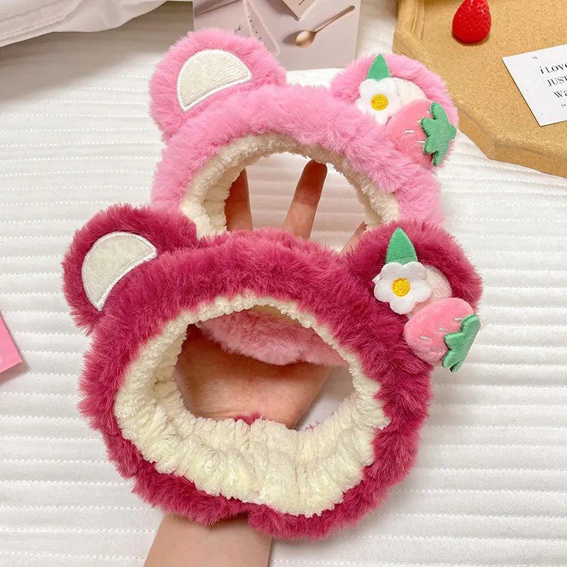 Băng Đô Cài Tóc Bông Hình Động Vật Thời Trang Hàn Quốc Dành Cho Nữ Rửa Mặt