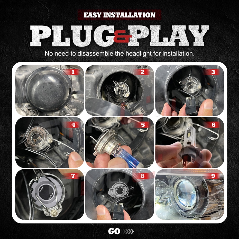 Bóng Đèn Pha led canbus h7 h11 h4 20000lm Ánh Sáng Trắng Không Dây Phích Cắm Cao / Thấp 6000k Cho Xe Hơi / Xe Máy