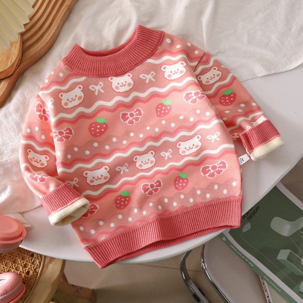 Áo sweater Tay Dài Thiết Kế Mới Dày Dặn Thời Trang Mùa Thu Đông Dành Cho Bé Trai Và Bé Gái