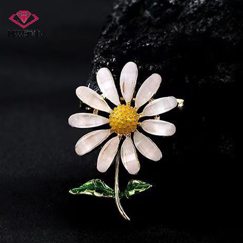 Trâm Cài Áo Hình Hoa Cúc Bằng Hợp Kim Sáng Tạo Mới