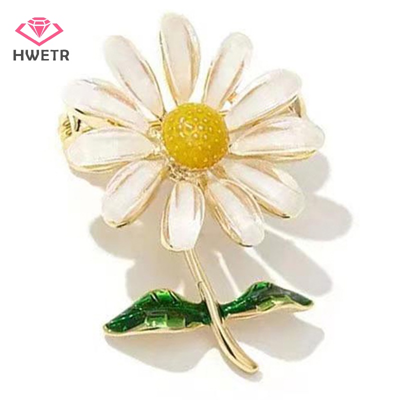 Trâm Cài Áo Hình Hoa Cúc Bằng Hợp Kim Sáng Tạo Mới