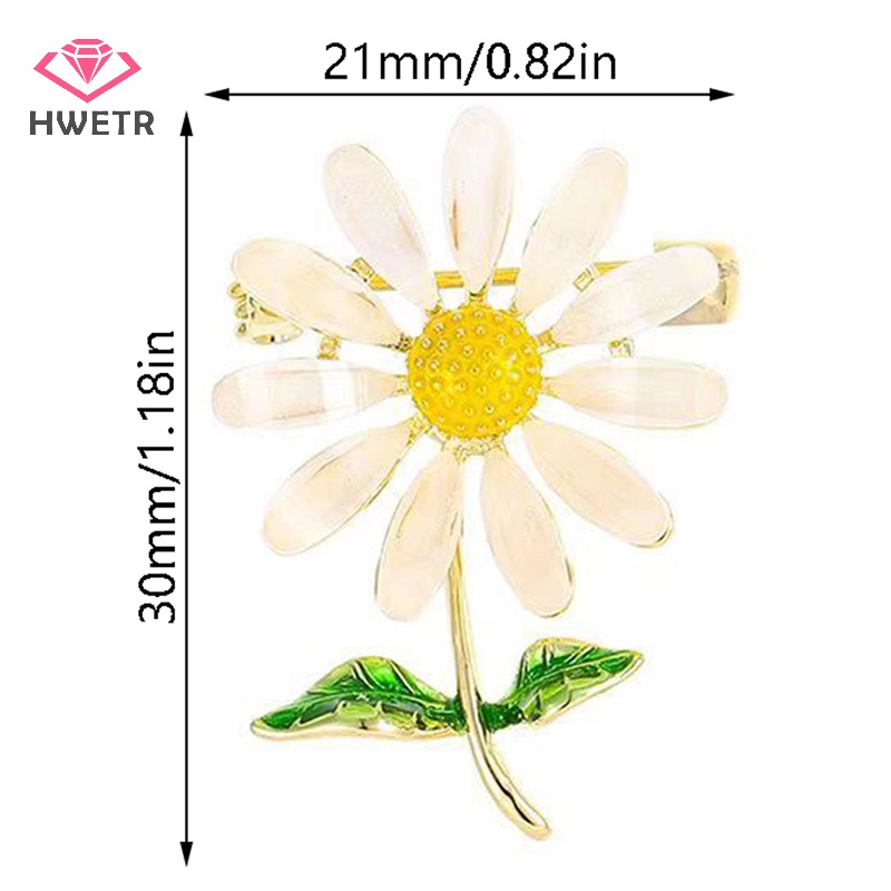 Trâm Cài Áo Hình Hoa Cúc Bằng Hợp Kim Sáng Tạo Mới