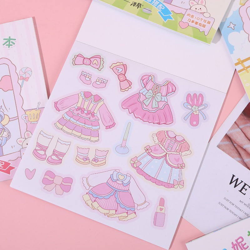 1 Bộ Sticker Dán Trang Trí Hình Công Chúa Dễ Thương Cho Bé Gái