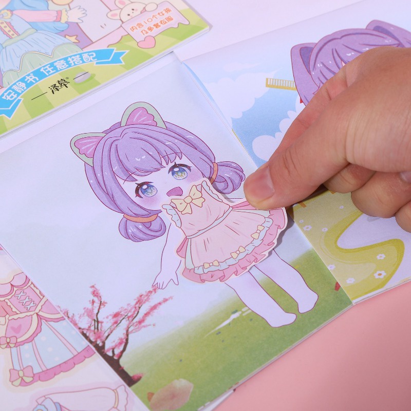 1 Bộ Sticker Dán Trang Trí Hình Công Chúa Dễ Thương Cho Bé Gái