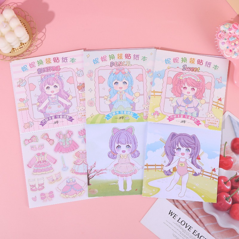 1 Bộ Sticker Dán Trang Trí Hình Công Chúa Dễ Thương Cho Bé Gái