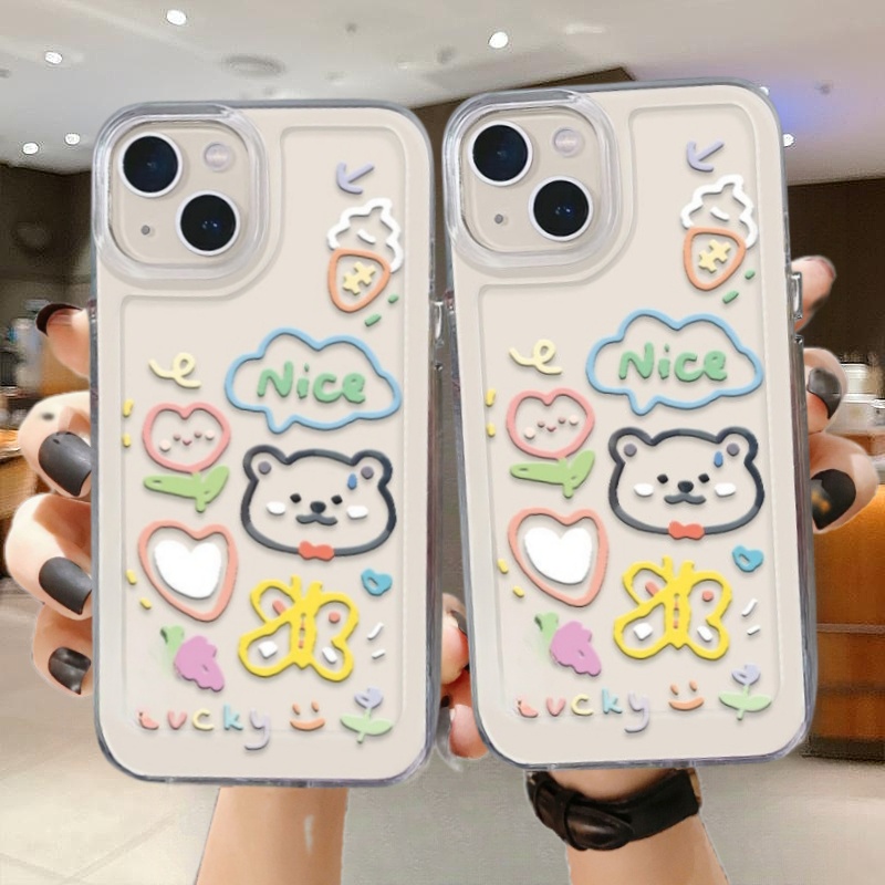 Ốp Điện Thoại tpu Mềm Trong Suốt Hình Gấu Cho tecno camon 20 pro 5g Nova neo 2 Nova neo 3 spark 10c spark 10 4g spark 10 pro spark go 2023 pop 7 pro