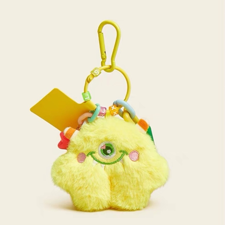 Panda~Tự Làm Búp Bê Móc Chìa Khóa Ban Đầu Than Bóng Con Quái Vật Túi Búp Bê Mặt Dây Chuyền Ngộ nghĩnh Móc Chìa Khóa Dễ Thương Sang Trọng Mặt Dây Chuyền Búp Bê 0212