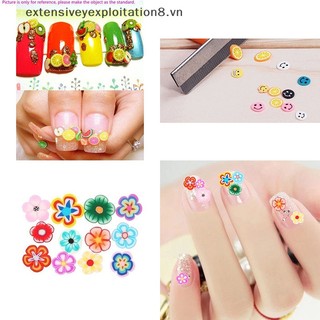 Bộ 1000 miếng dán móng tay nghệ thuật hình động vật trái cây đất sét 3d diy