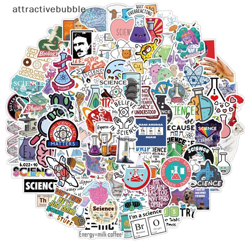 Atvn Set 100 sticker Hóa Học Dán Trang Trí laptop Điện Thoại Ván Trượt martijn