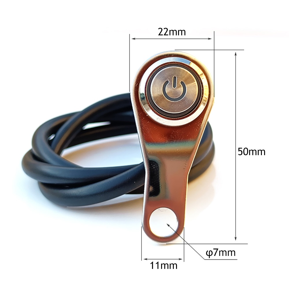 Công Tắc on / off Gắn Tay Lái Xe Máy 12v Bằng Hợp Kim Nhôm Chống Thấm Nước