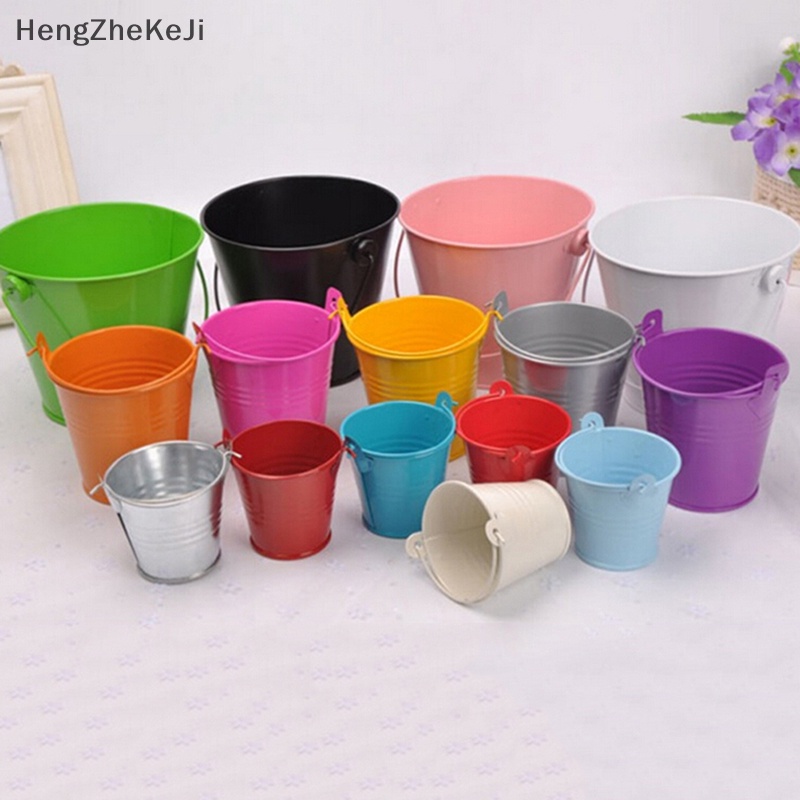 Xô Kim Loại mini Đựng Kẹo / Bánh Kẹo Nhiều Màu Trang Trí Tiệc Cưới diy hengzhekeji