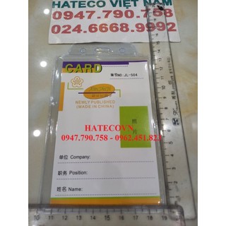 Bao thẻ tên 504, dọc, kt 90*140mm - mặt thẻ đeo nhân viên,công chức đeo thẻ dọc to bao thẻ tên